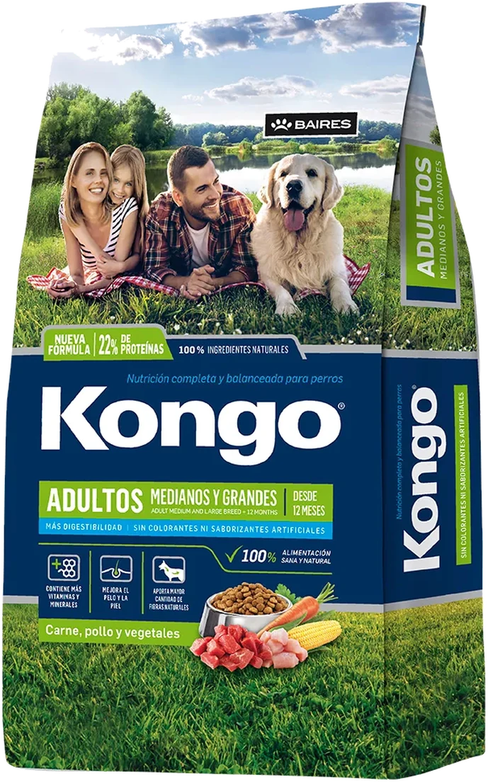 Kongo Natural Adultos Medianas y Grandes 21 kg