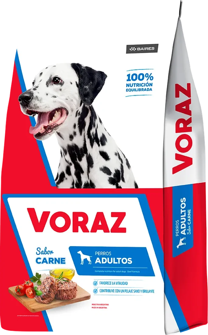 Voraz Perros Adultos Carne 22+3 kg